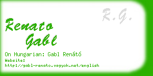 renato gabl business card